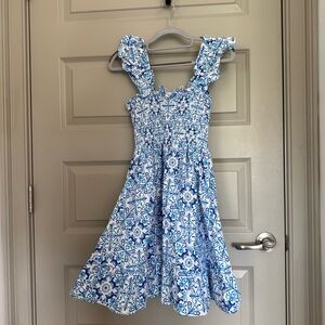 Hill House Home Elizabeth Nap Dress in Blue Mosaic Tile summer 2022